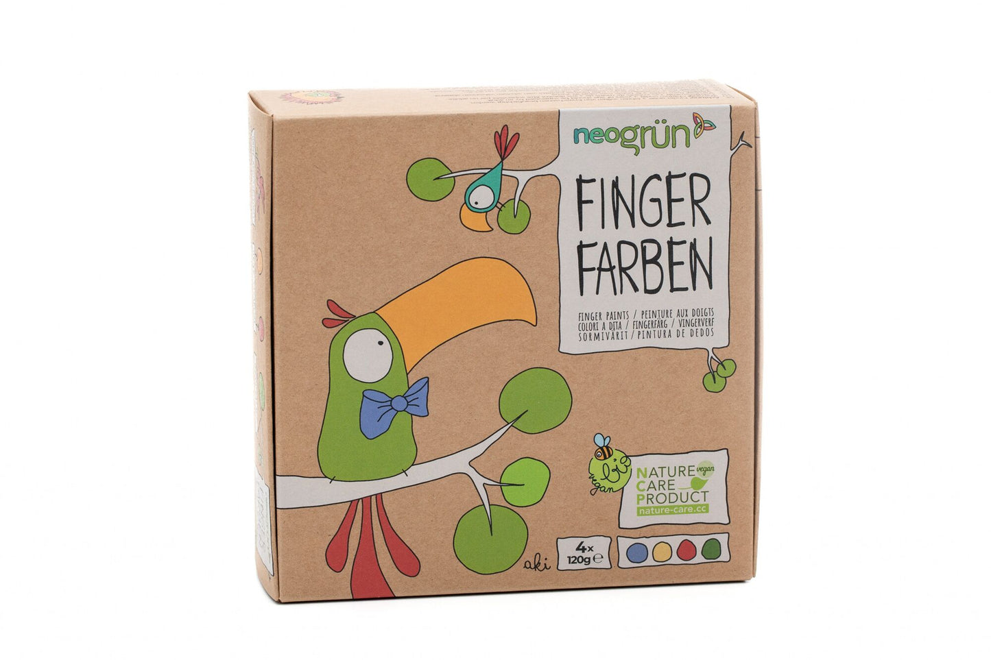 Bio-Fingerfarben vegan - 4er Set "Aki"