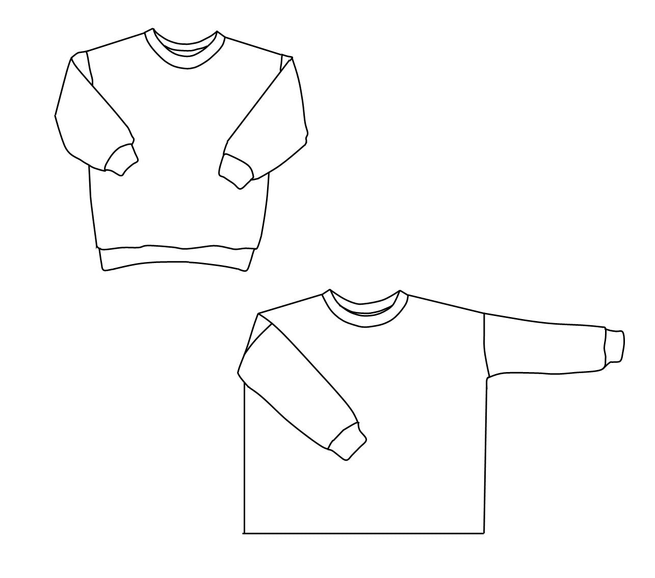 mehrfarbiger Sweat Pullover Erwachsene lila/creme/rosa