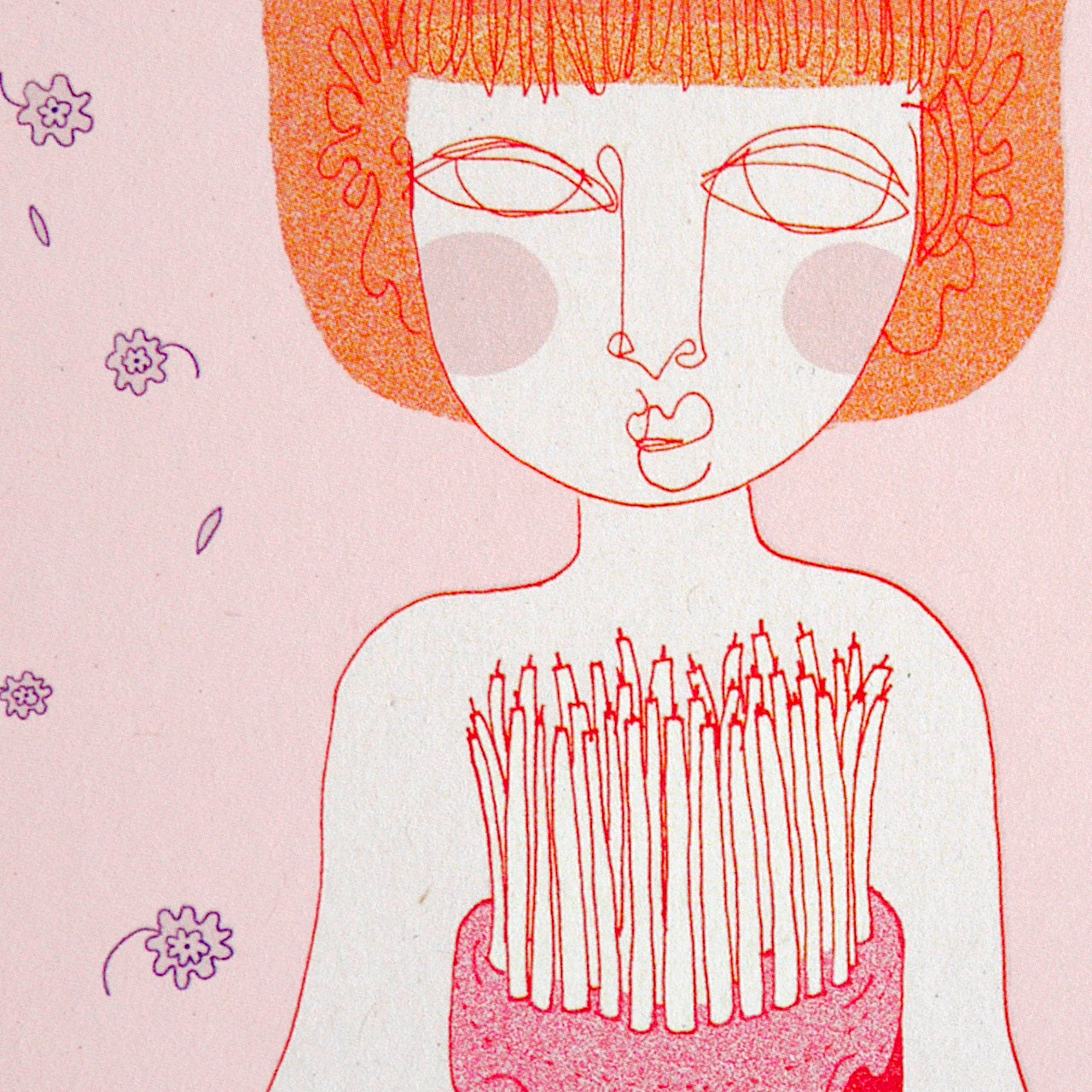 Postkarte GEBURTSTAG MIT KRONE