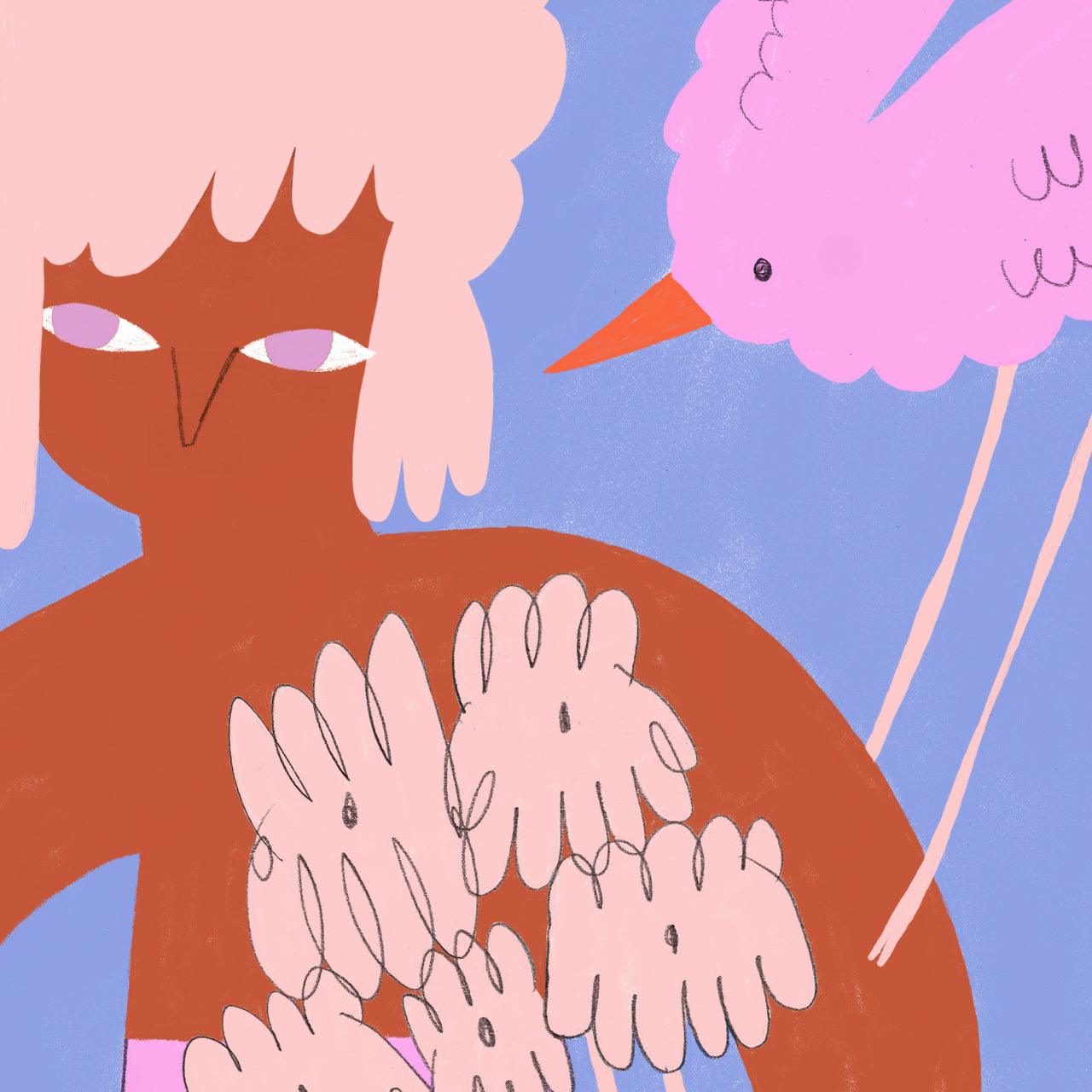 Kunstdruck BIRD ON MY SHOULDER