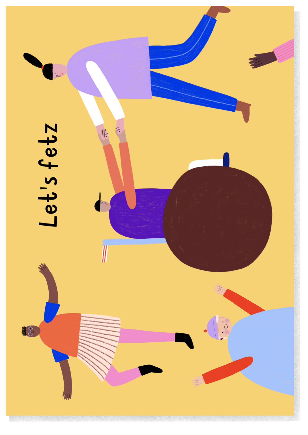 Postkarte let's fetz