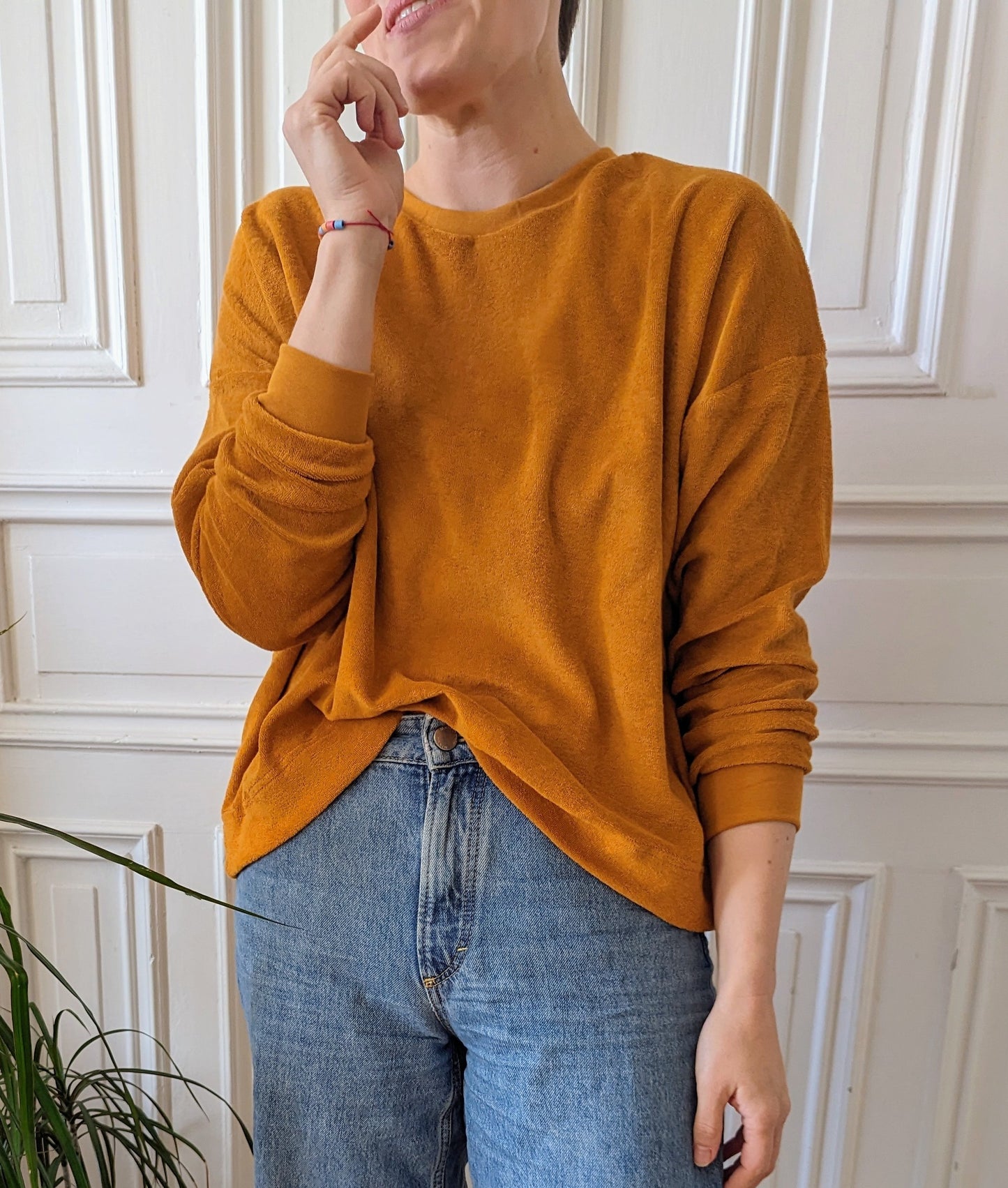 Frottee- Oversize-Pullover Erwachsene