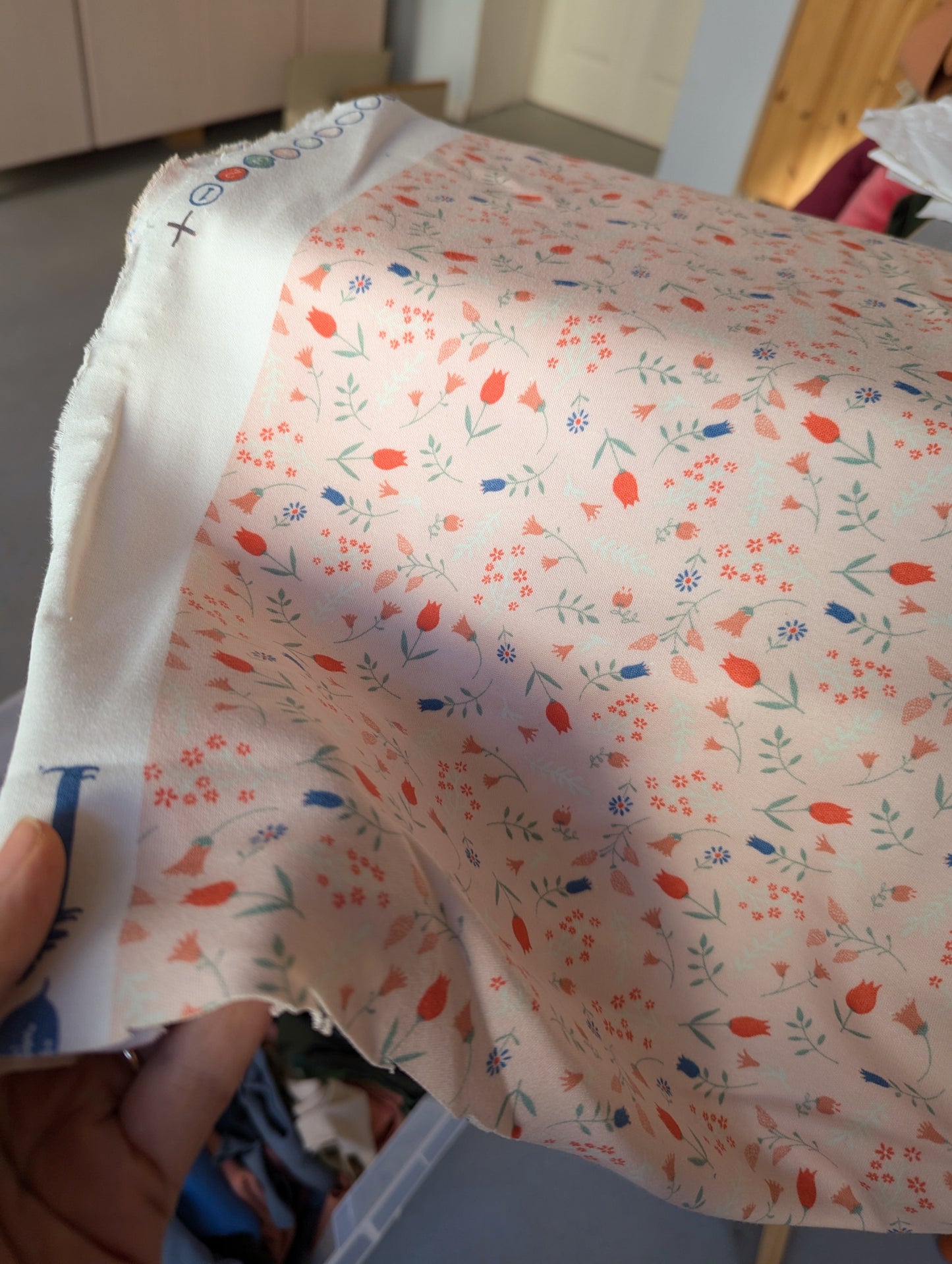 Meterware Blümchen Jersey 100% Biobaumwolle