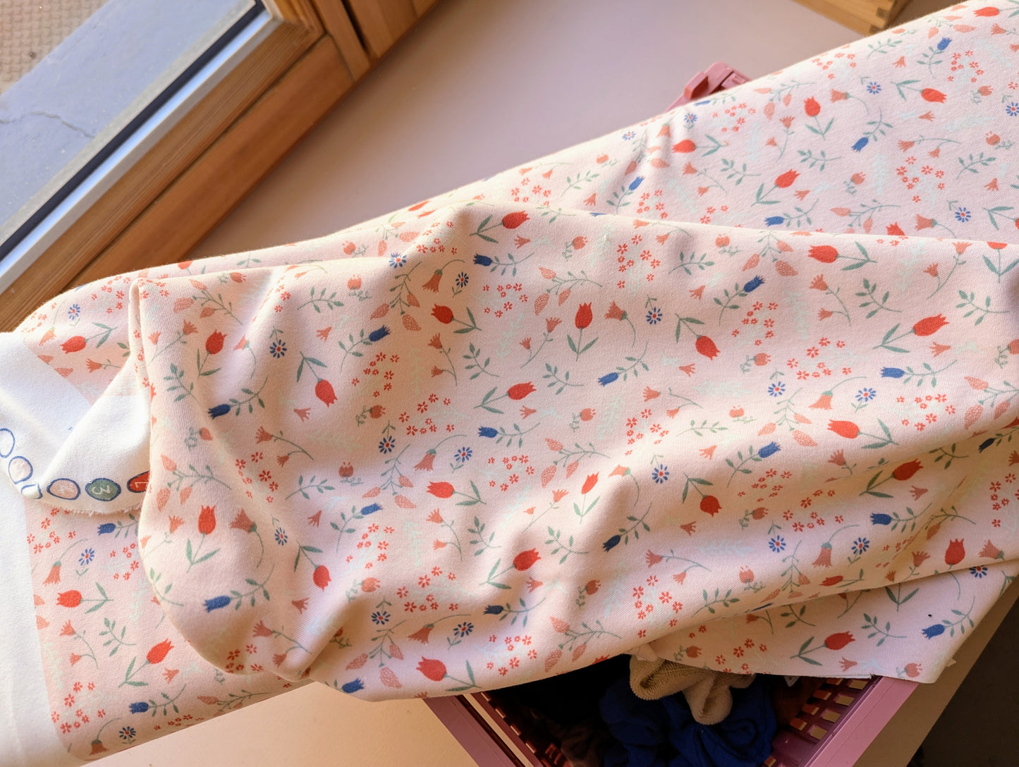 Meterware Blümchen Jersey 100% Biobaumwolle