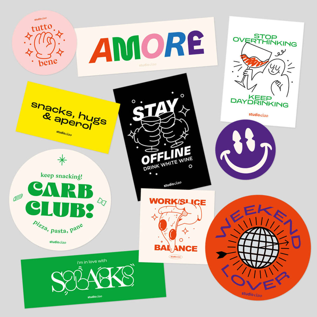 Stickerset (bestehend aus 10 Aufklebern)