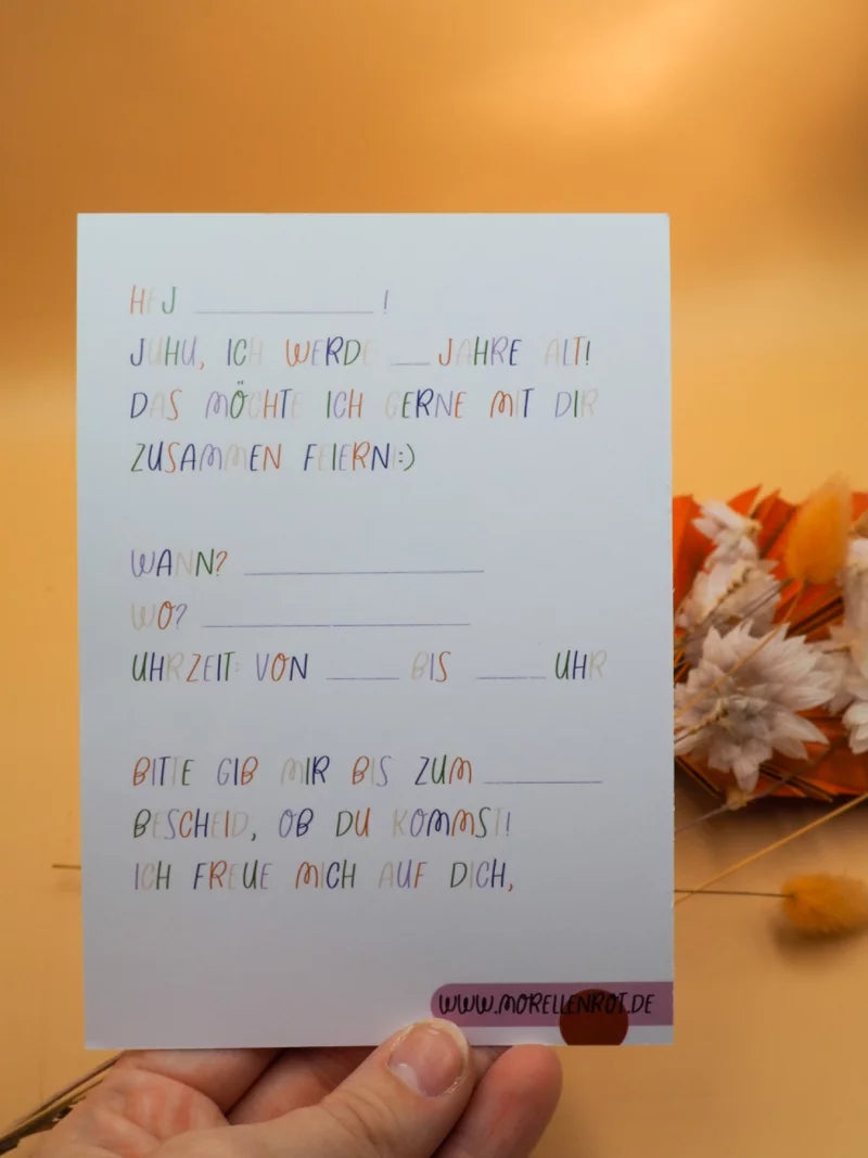 Postkarte Einladung