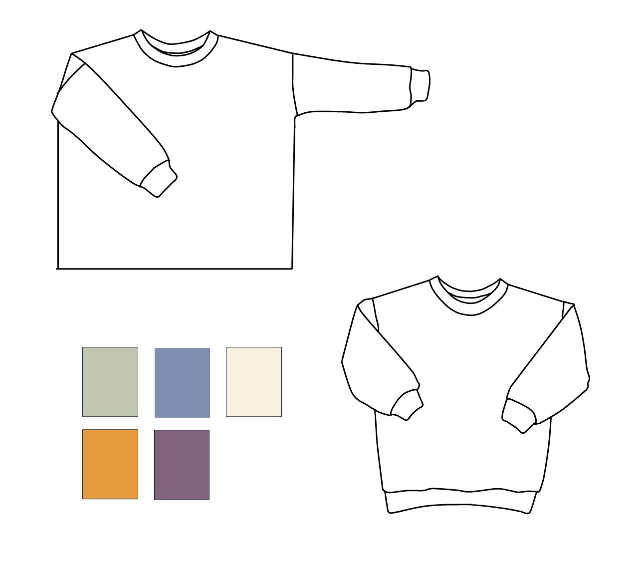 mehrfarbiger Sweat-Pullover Kinder FREIE FARBWAHL