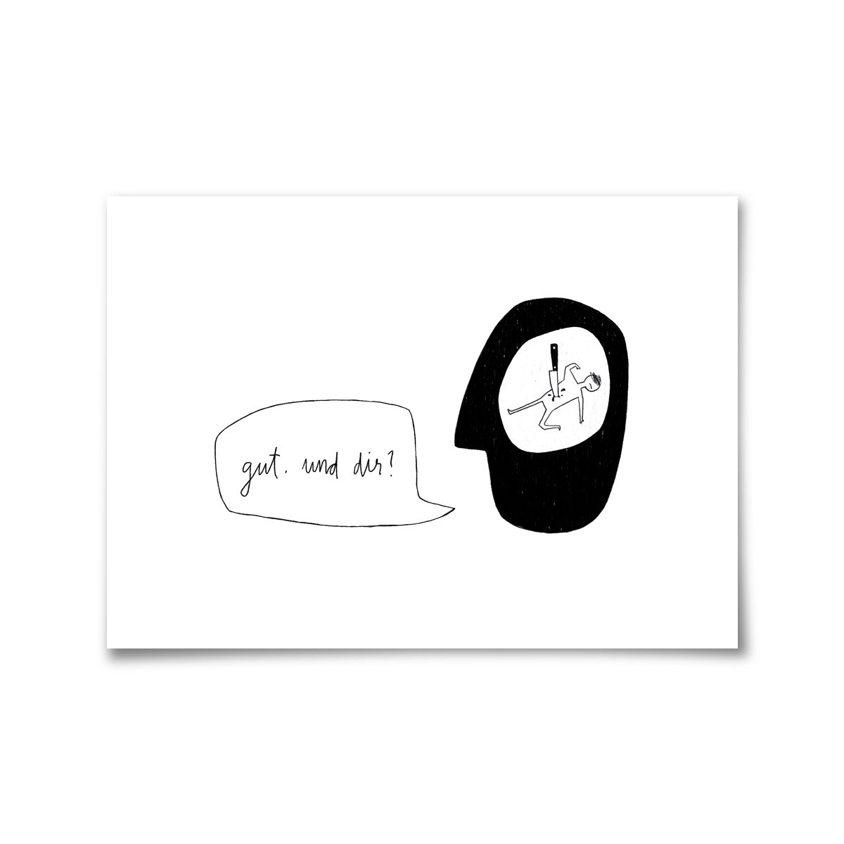 Postkarte Gut. Und dir?