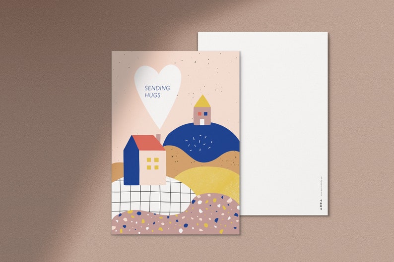Postkarte sending hugs