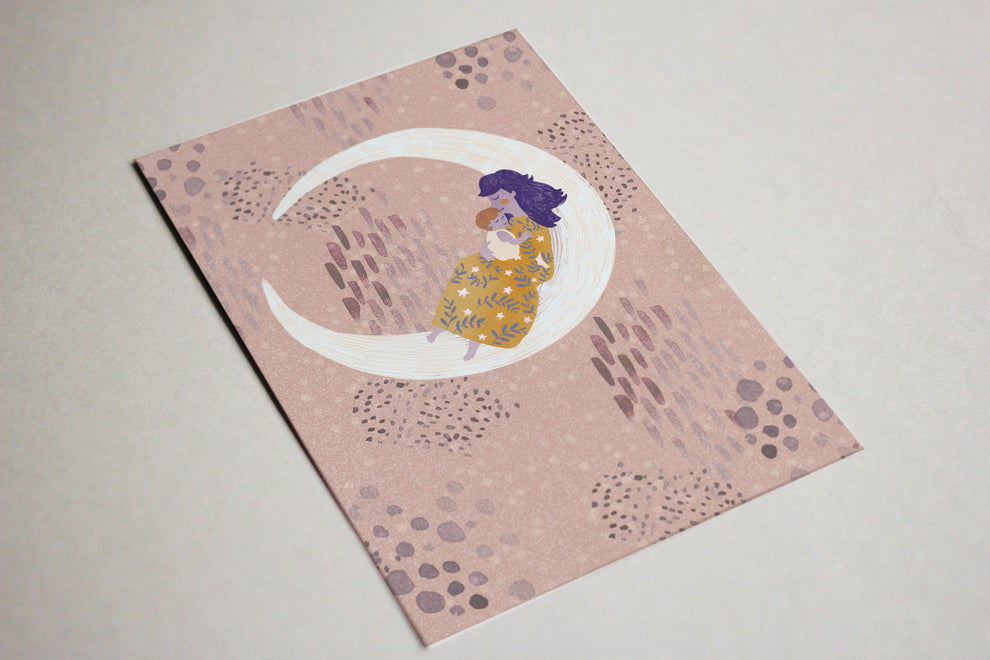 Postkarte Mama Mond
