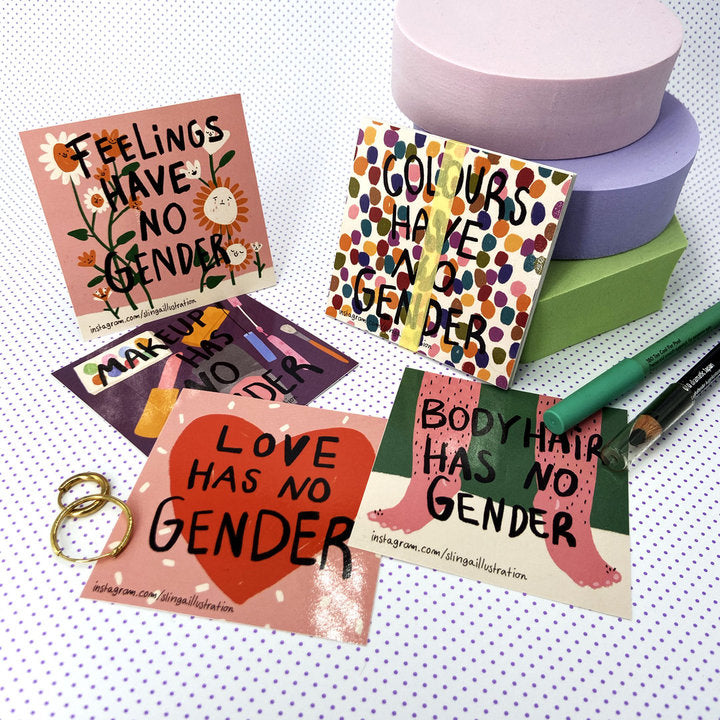 Stickerset Gender (5 Aufkleber)