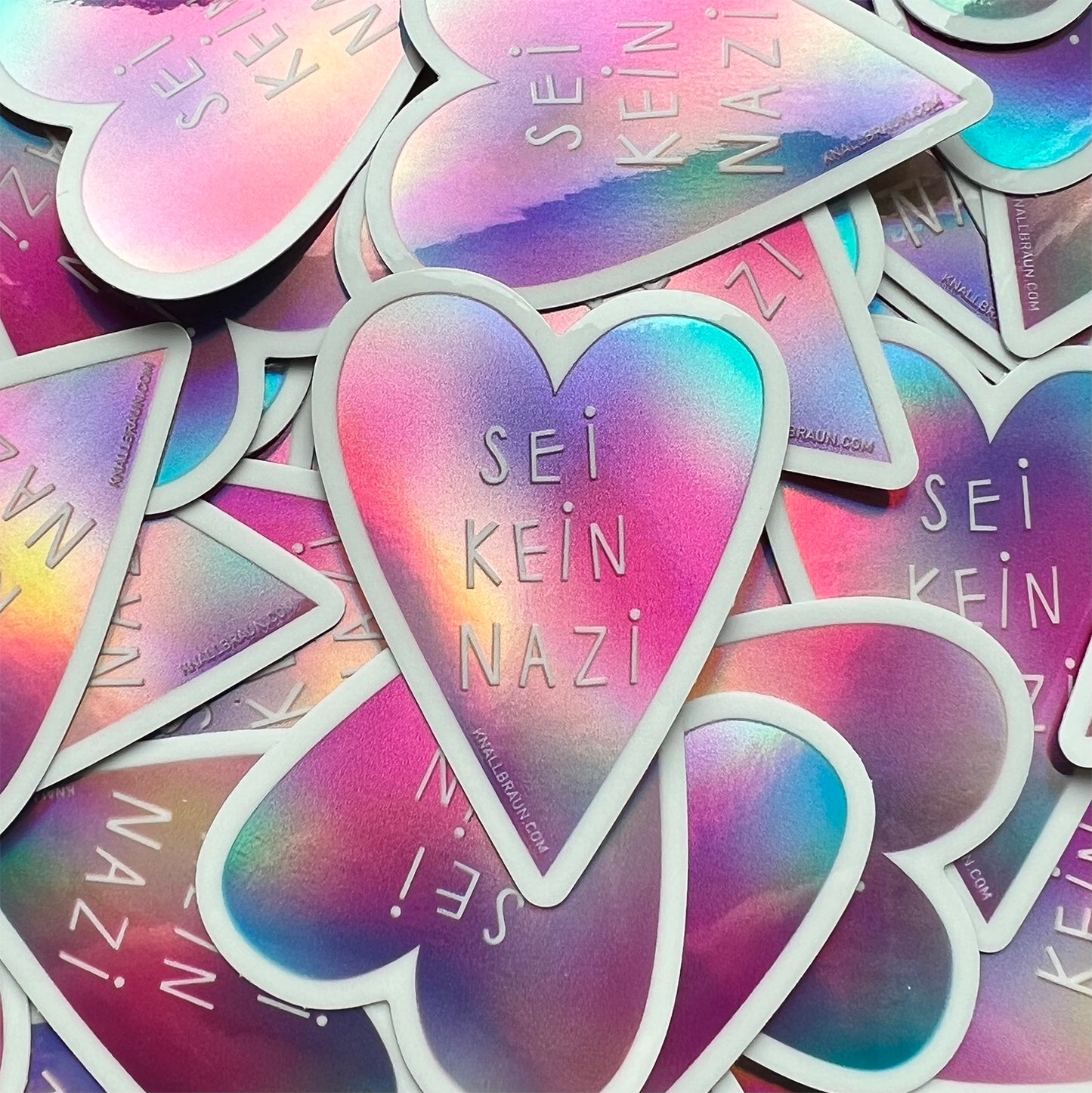 Sticker (holo) Sei kein Nazi