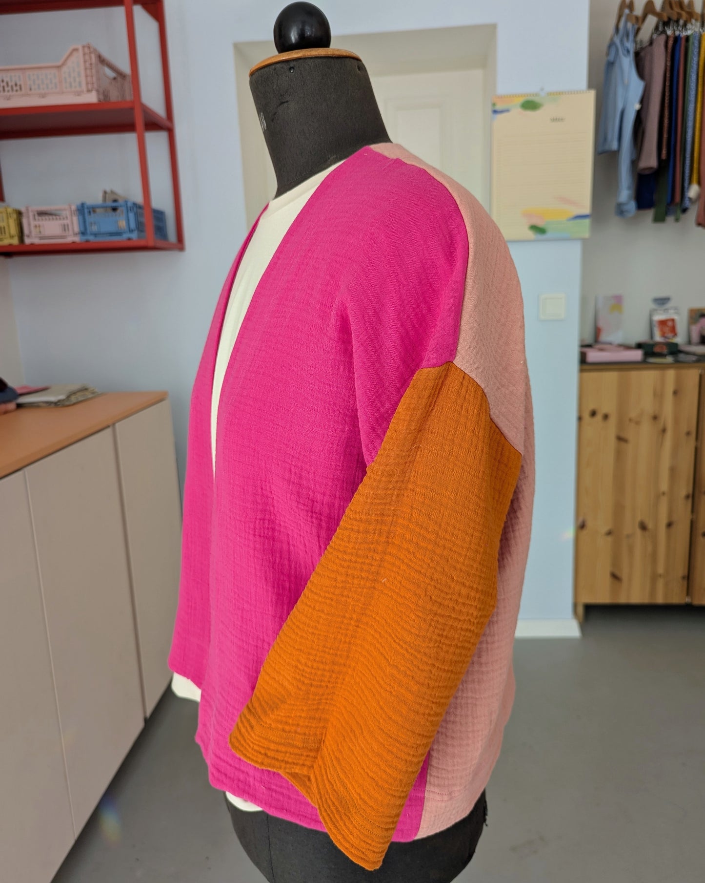 offene Musselinjacke mehrfarbig (freie Farbwahl)