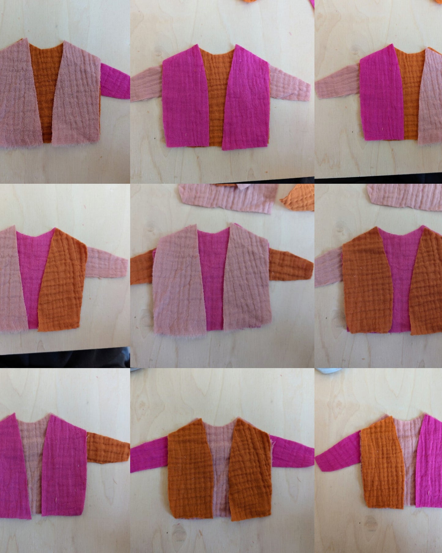 offene Musselinjacke mehrfarbig (freie Farbwahl)