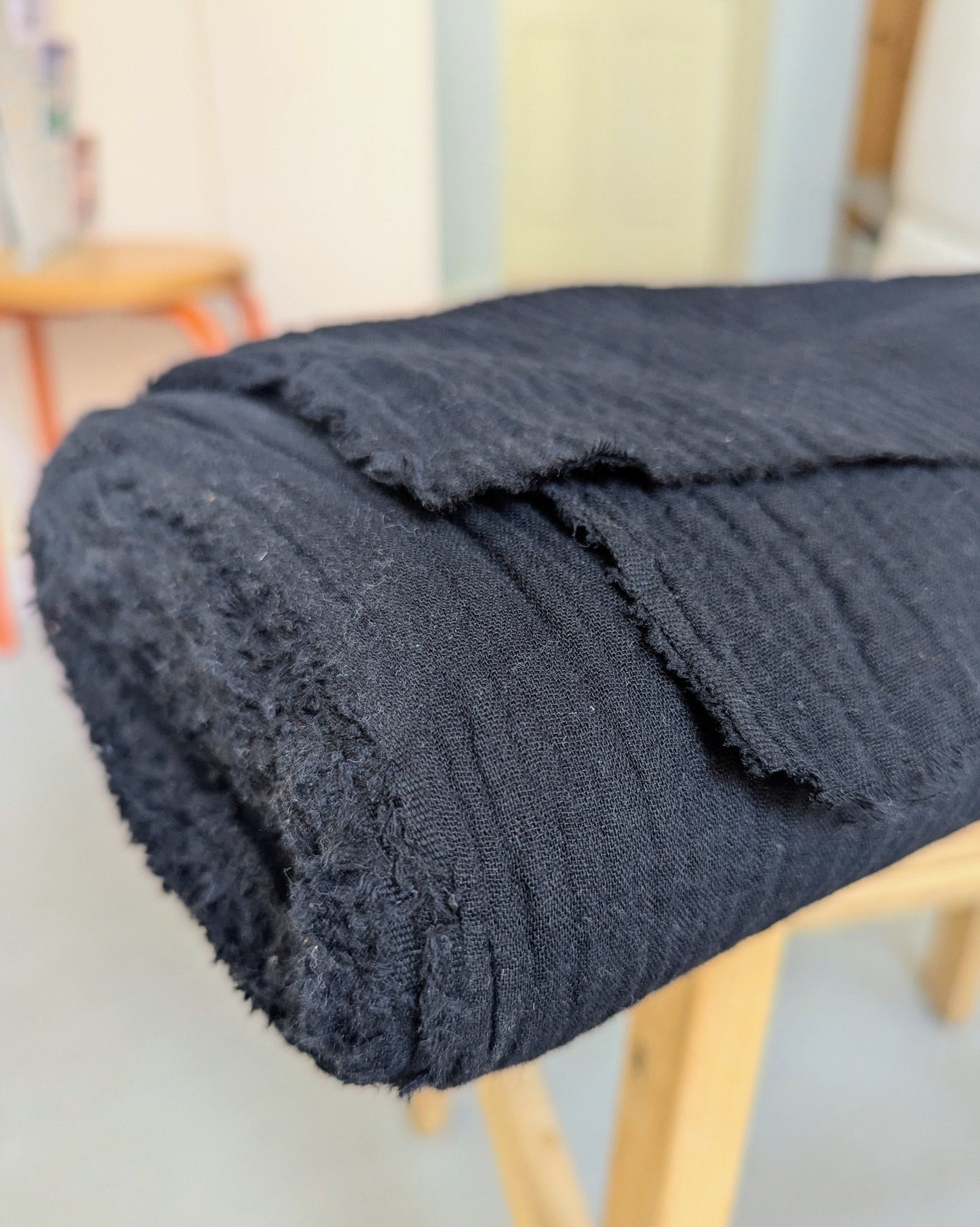 Meterware Musselin schwarz