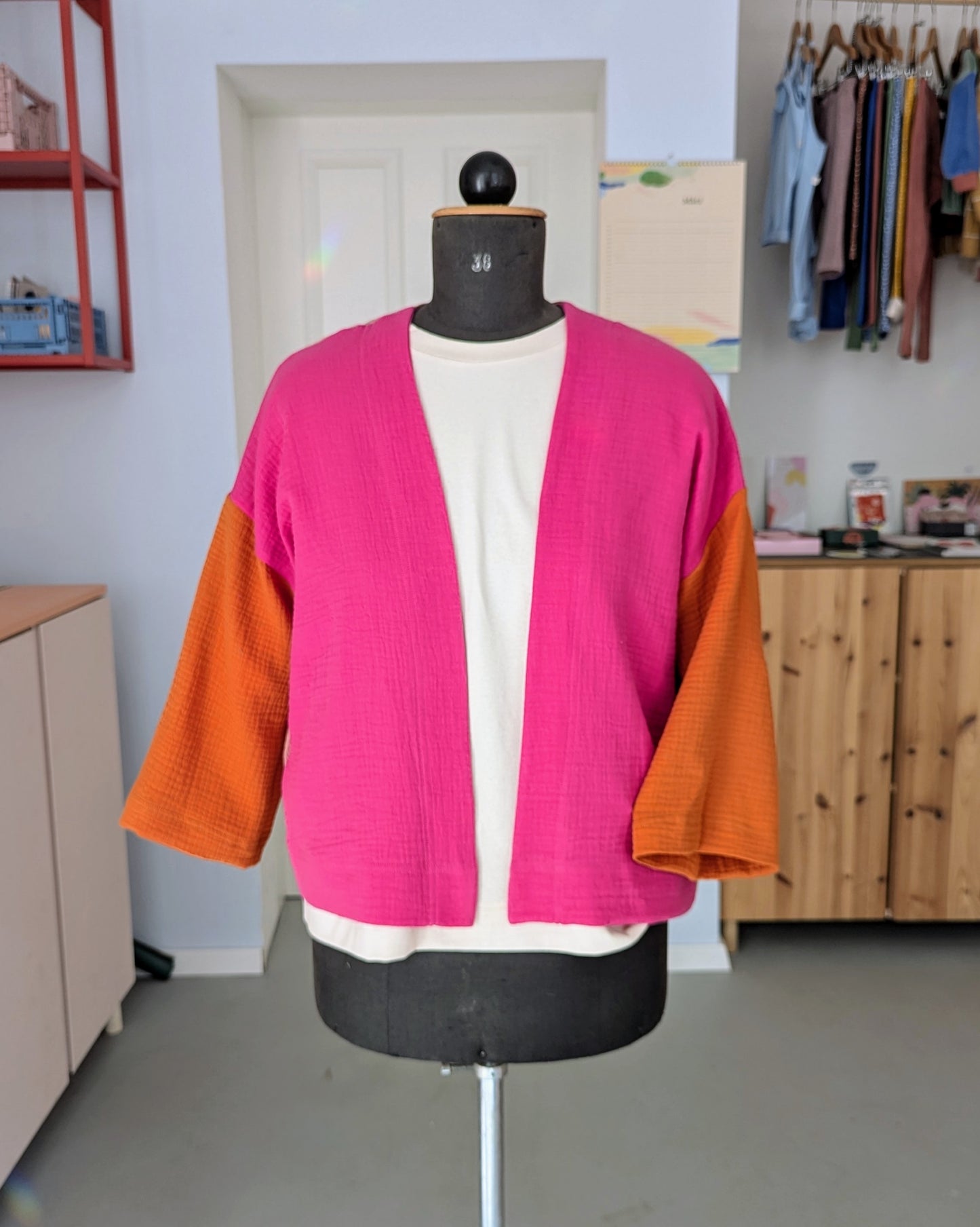 offene Musselinjacke mehrfarbig (freie Farbwahl)