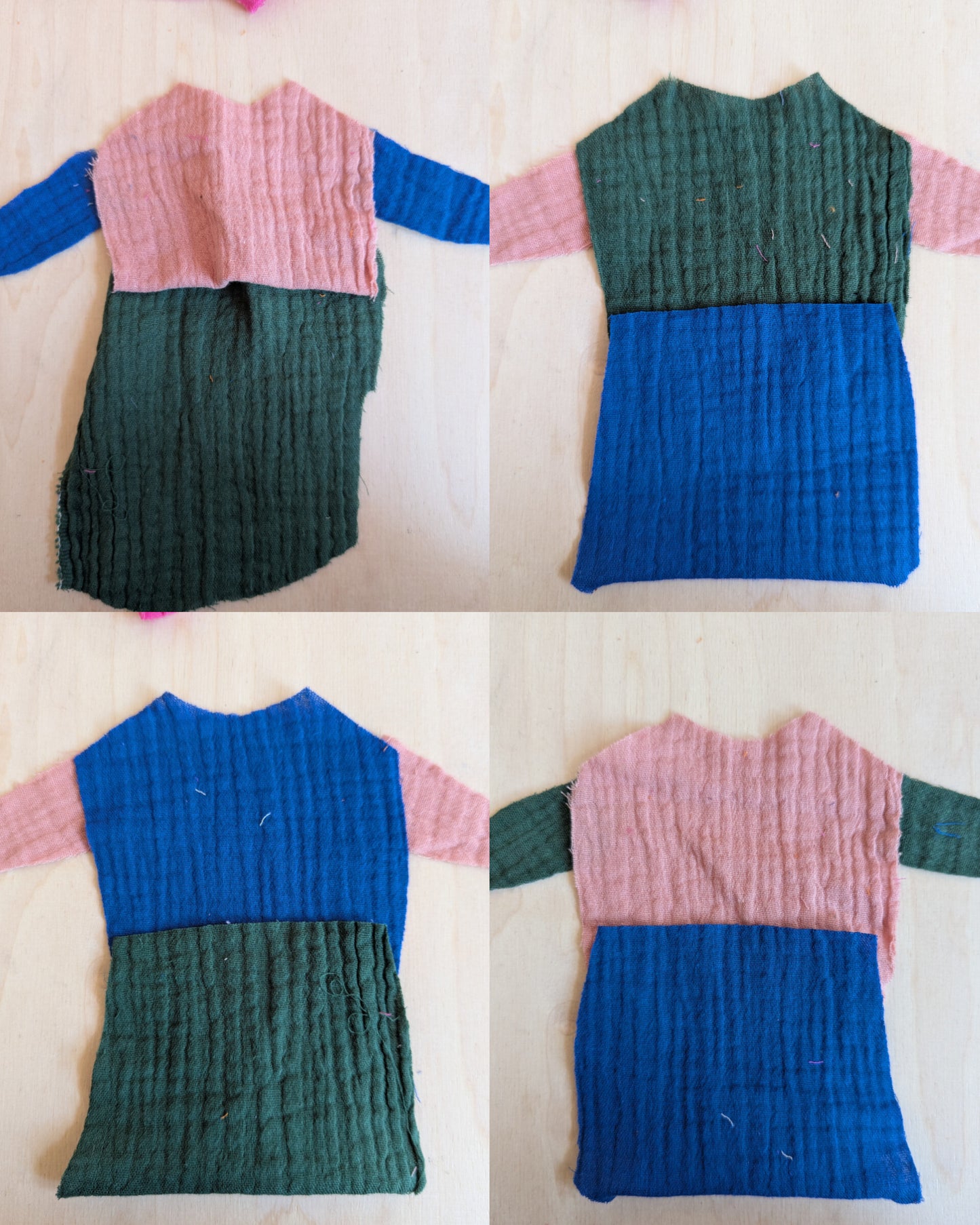 ausgestelltes, mehrfarbiges Oversize Kleid aus Musselin
