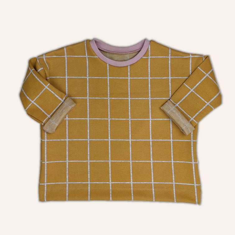 karierter Oversize-Pullover