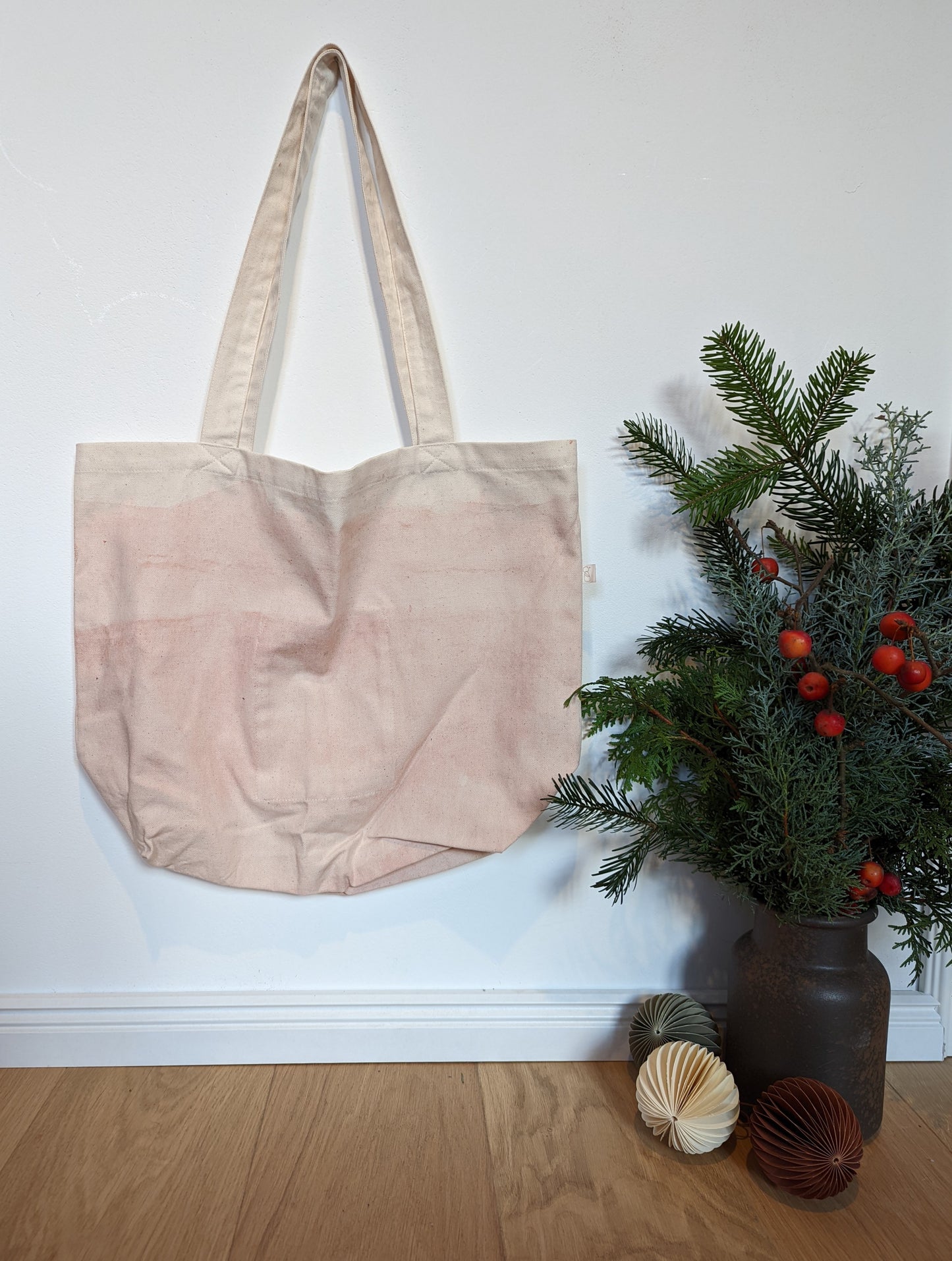 große Henkeltasche Farbvelrauf/Sprenkel