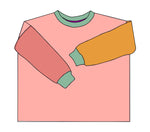 Lade das Bild in den Galerie-Viewer, mehrfarbiger Frottee Pullover Erwachsene lachsrosa
