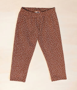 schmale, lockere Hose aus Pünktchen Jersey