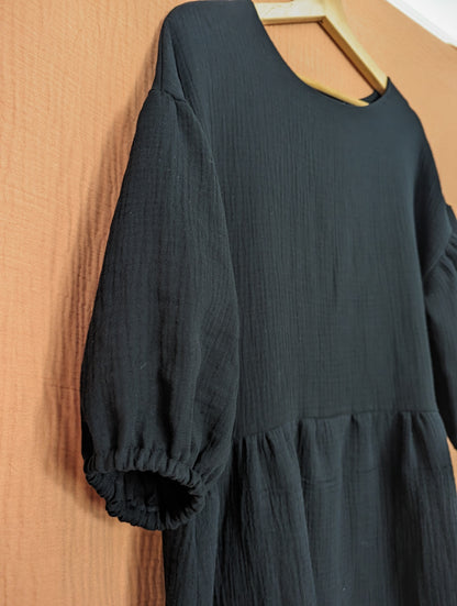 ausgestelltes Oversize Kleid aus Musselin