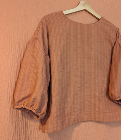 2in1 Bluse aus strukturierter Baumwolle