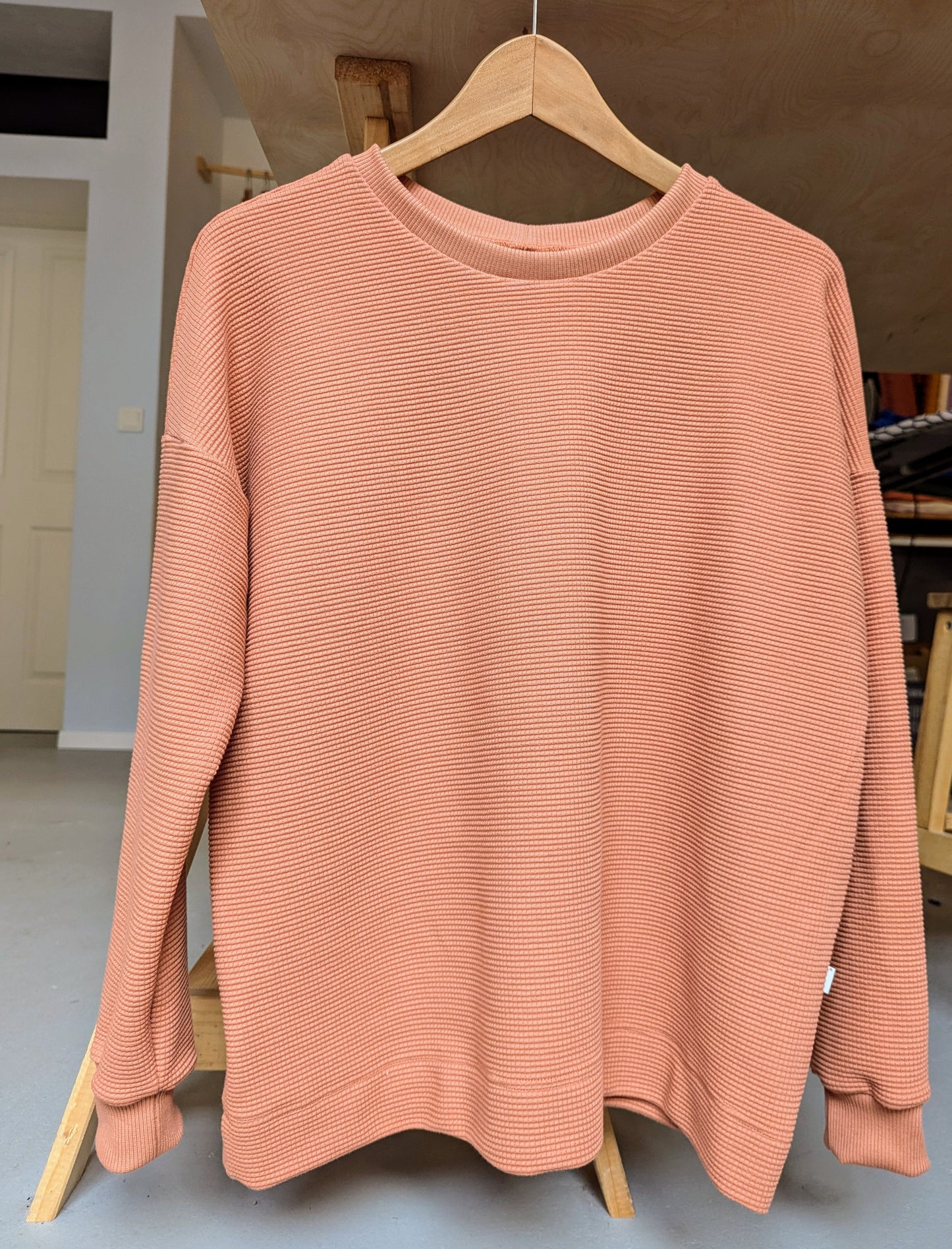 leichter Oversize Pullover aus Honeycomb Jersey