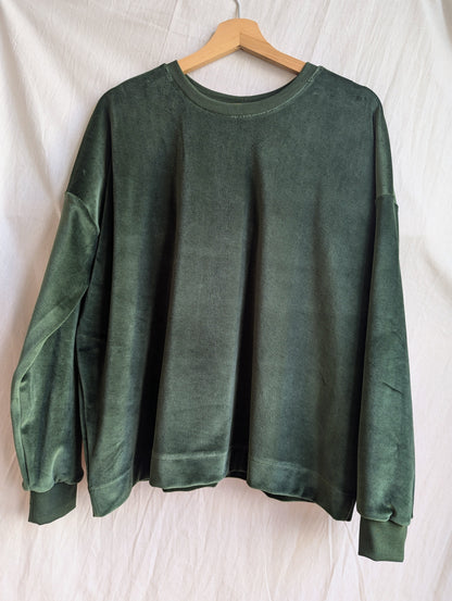 Dunkelgrüner Oversize Pullover aus Nicky