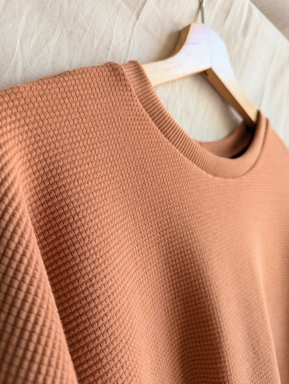 Leichter Oversize Pullover aus Honeycomb Jersey Kinder