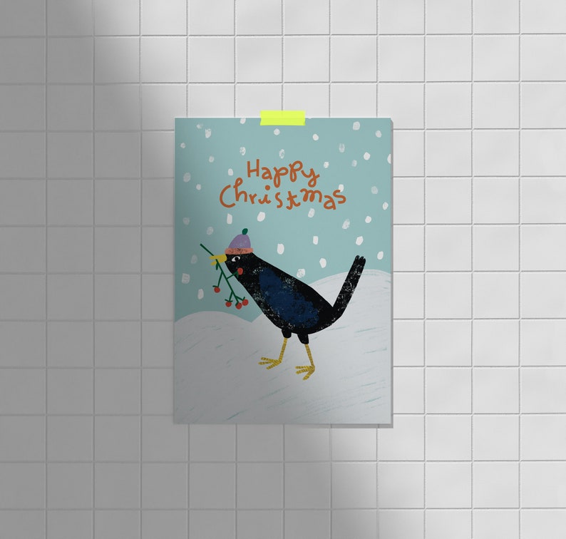 Postkarte Happy Christmas