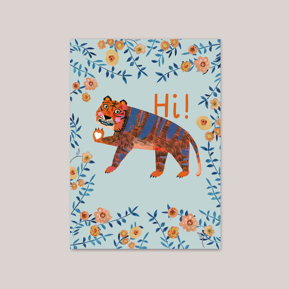 Postkarte Hi Tiger