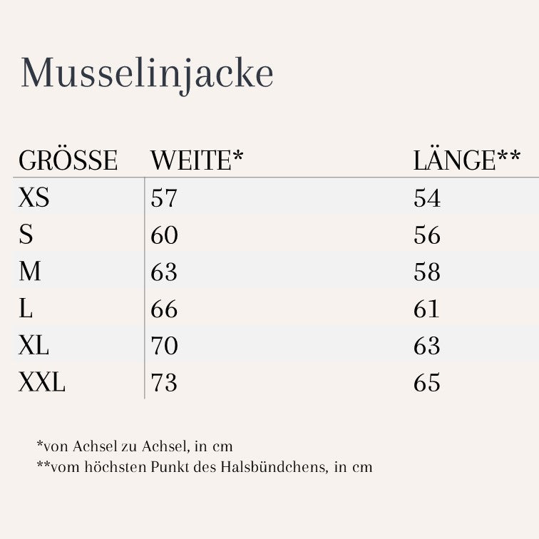 offene Musselinjacke mehrfarbig (Größe M) VERSANDFERTIG