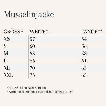 offene Musselinjacke hellgelb (Größe L) VERSANDFERTIG