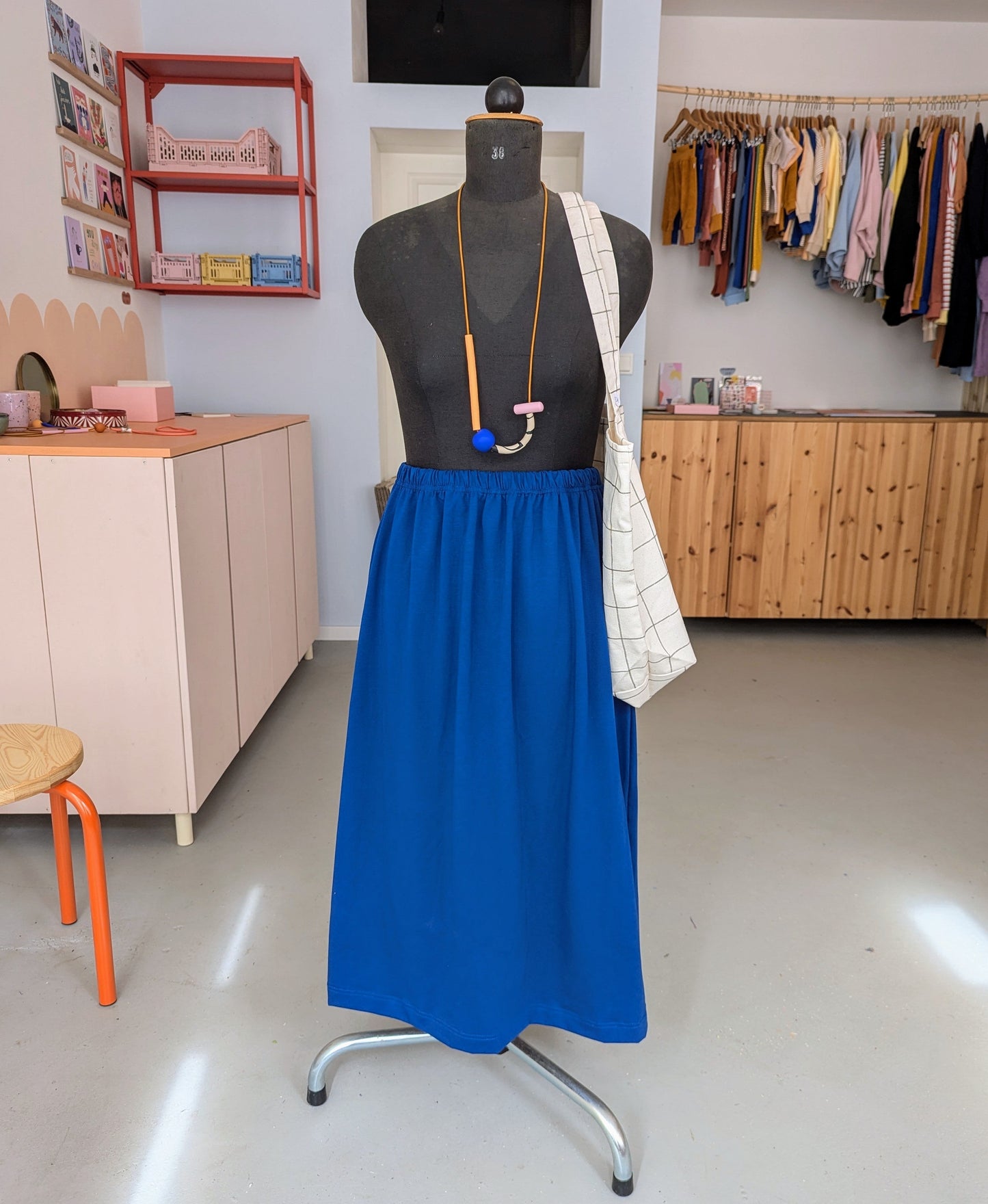 Meterware Jersey knallblau