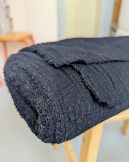 Meterware Musselin schwarz