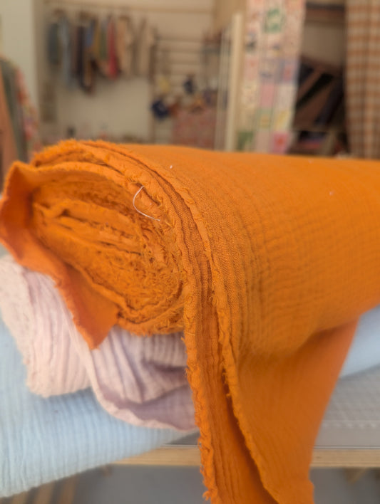 Meterware Musselin orange