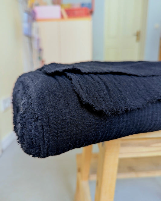 Meterware Musselin schwarz