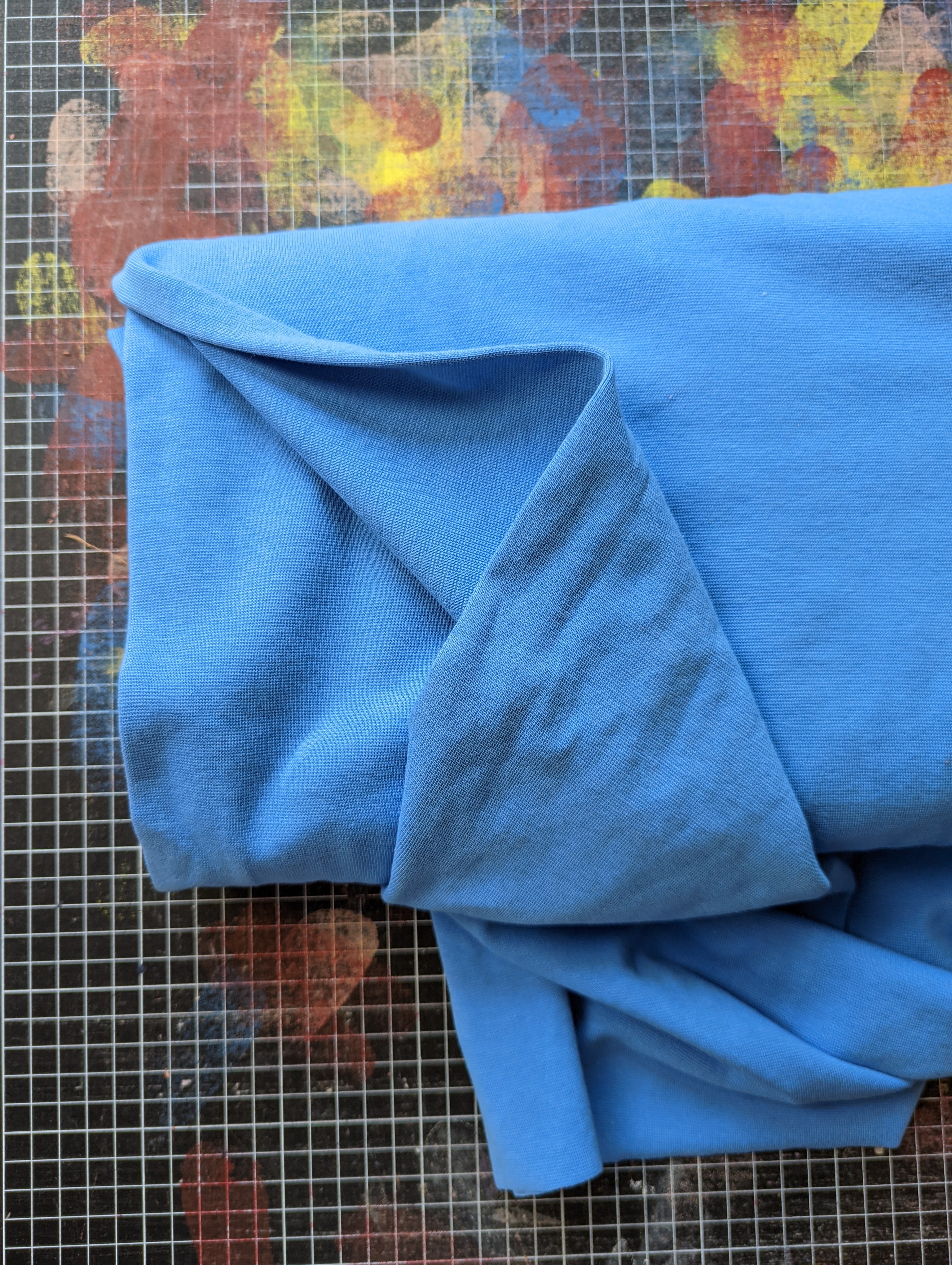Meterware Bündchen blau