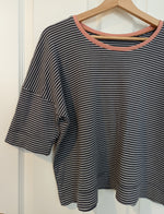 Lade das Bild in den Galerie-Viewer, lockeres Streifen T-Shirt Erwachsene
