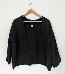 offene Musselinjacke uni